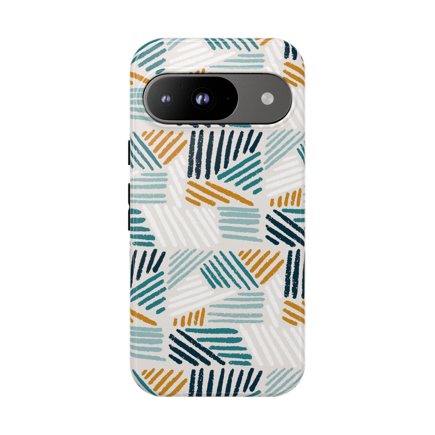 Stylish Tough Phone Case with Geometric Design