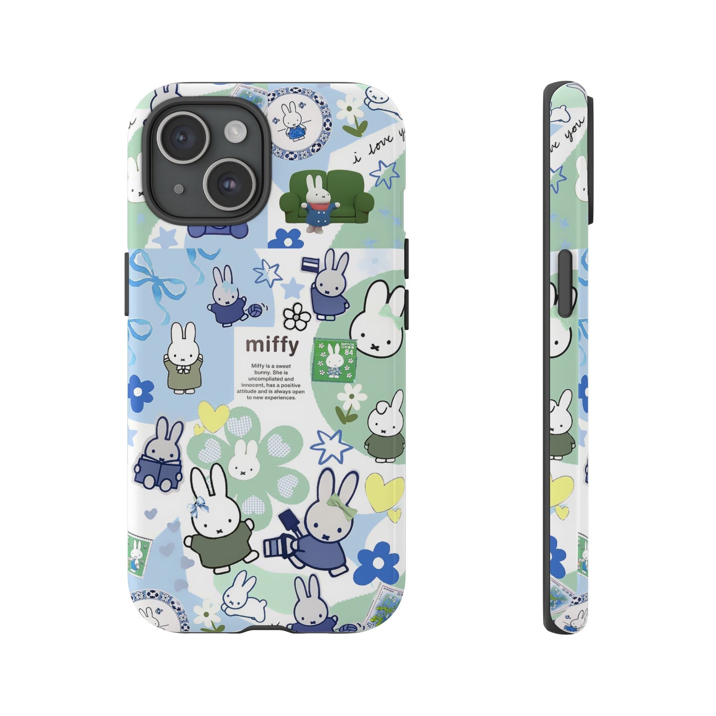 Cute Miffy Tough Phone Case - iPhone, Samsung Stylish Design for Bunny Lovers