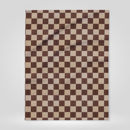 Cozy Checkerboard Arctic Fleece Blanket – Soft Warm Throw for Home & Gifts