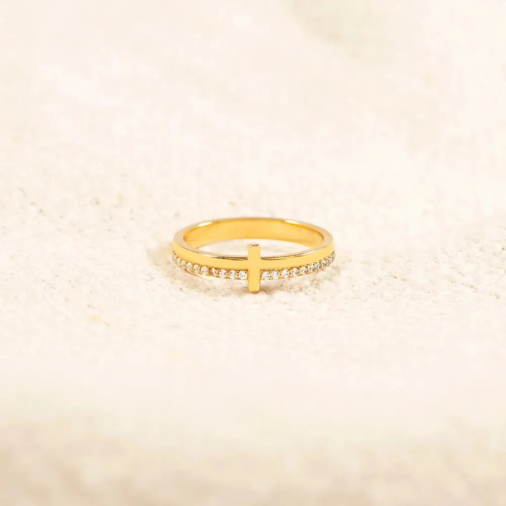 925 Sterling Silver Cross Ring - Roe Creation