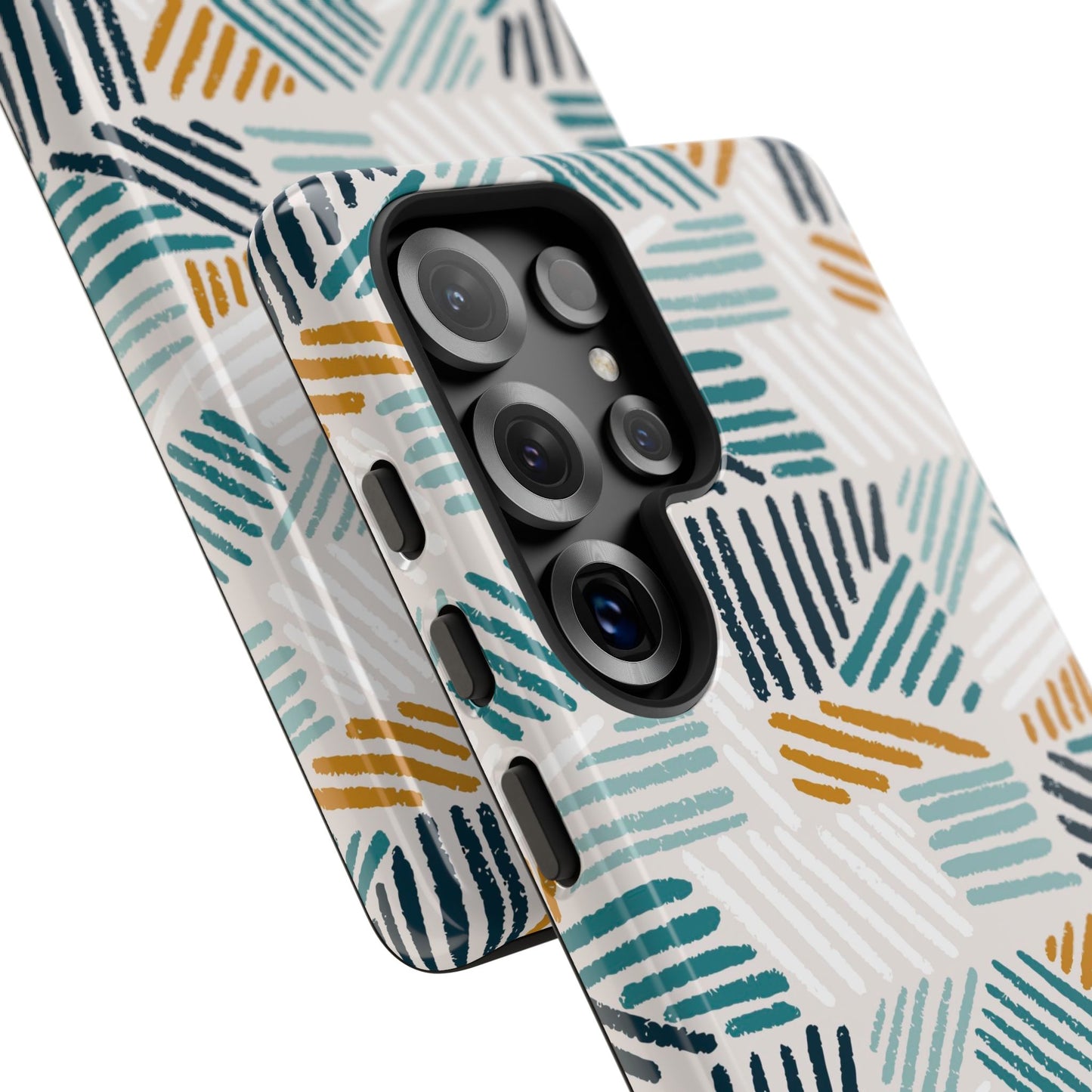 Stylish Tough Phone Case with Geometric Design