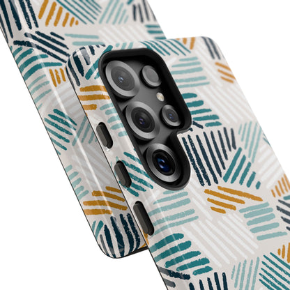 Stylish Tough Phone Case with Geometric Design