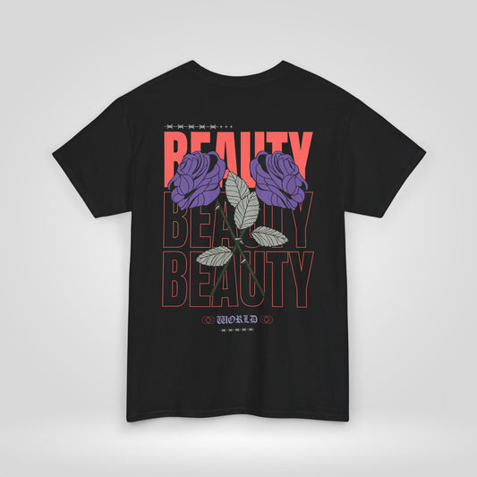 Beautiful Blooms Unisex Heavy Cotton Tee - Flower Graphics, Stylish Shirt, Gift for Her, Trendy Casual Wear, Art Lover Apparel