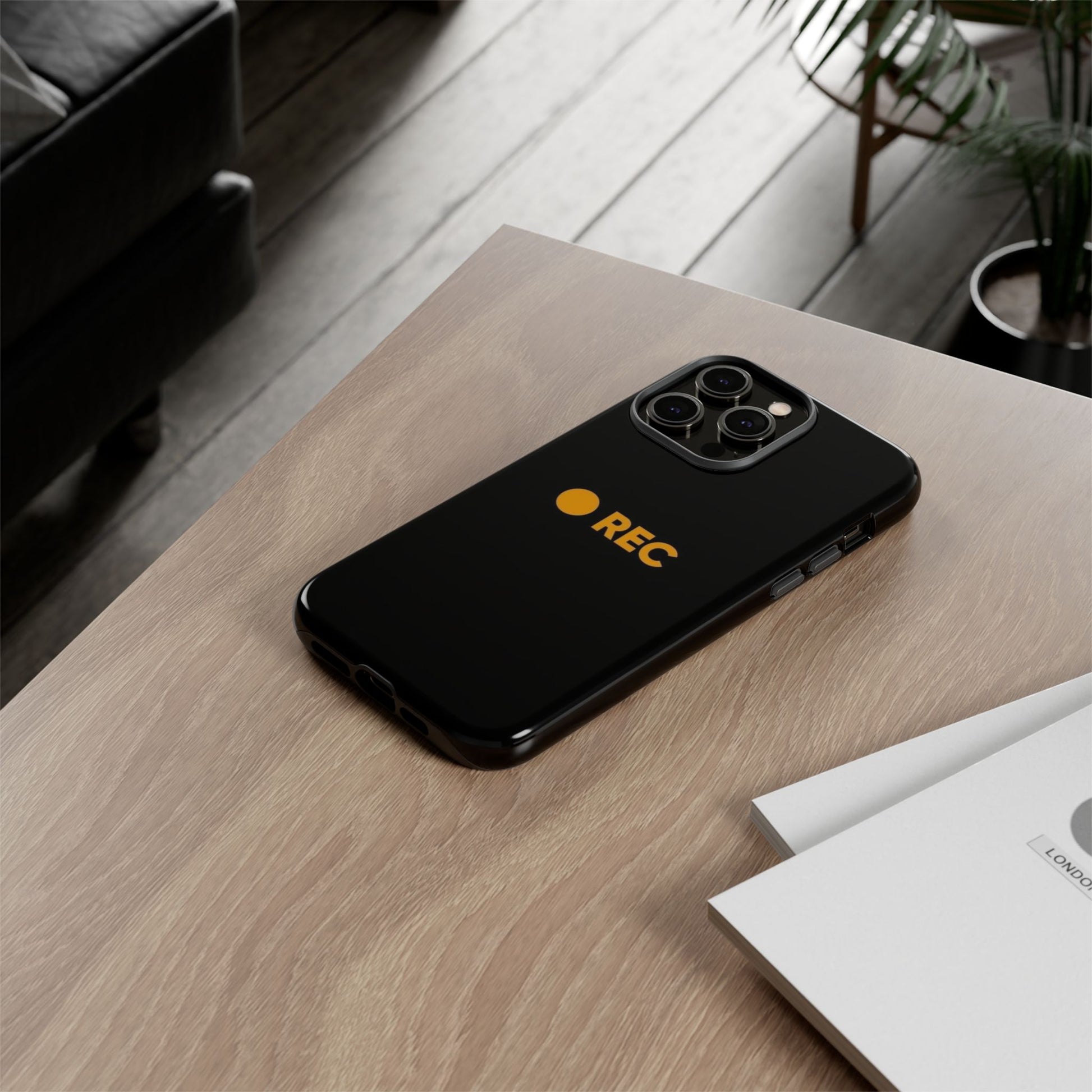 P*rn Hub Symbol Tough Cases - 'REC' Phone Case - Durable Black Design for Filmmakers and Creatives - Roe Creation