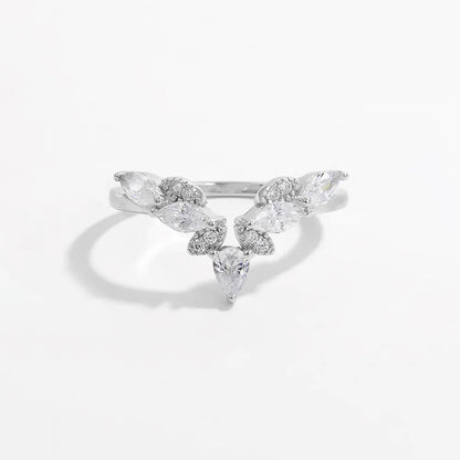 Inlaid Zircon 925 Sterling Silver Ring - Roe Creation