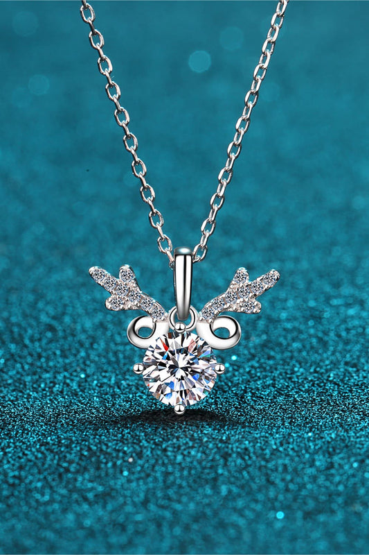 1 Carat Moissanite 925 Sterling Silver Necklace - Roe Creation