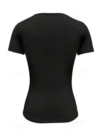 Round Neck Short Sleeve T-Shirt - Roe Creation