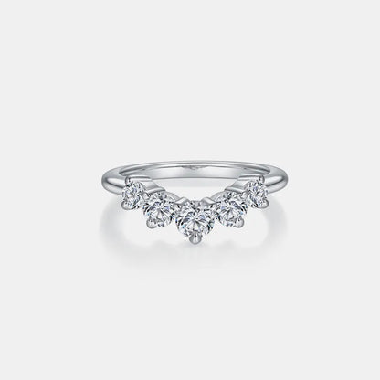 Inlaid Moissanite 925 Sterling Silver Ring - Roe Creation