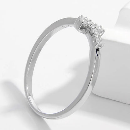 925 Sterling Silver Zircon Cross Ring - Roe Creation