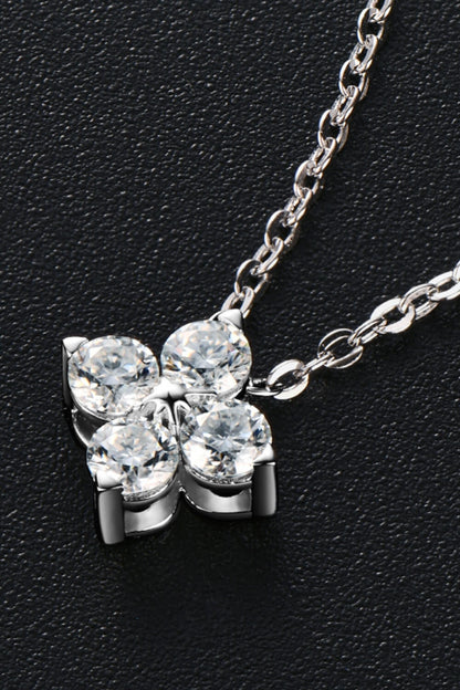 Moissanite Four Leaf Clover Pendant Necklace - Roe Creation