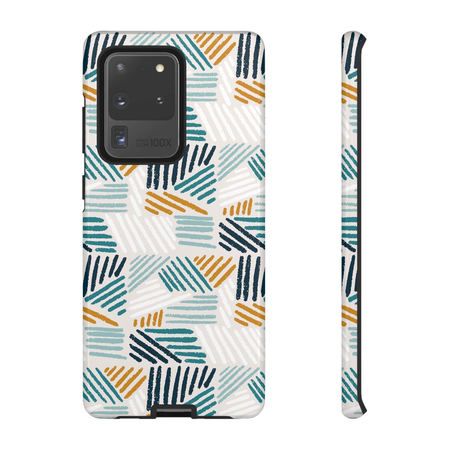 Stylish Tough Phone Case with Geometric Design