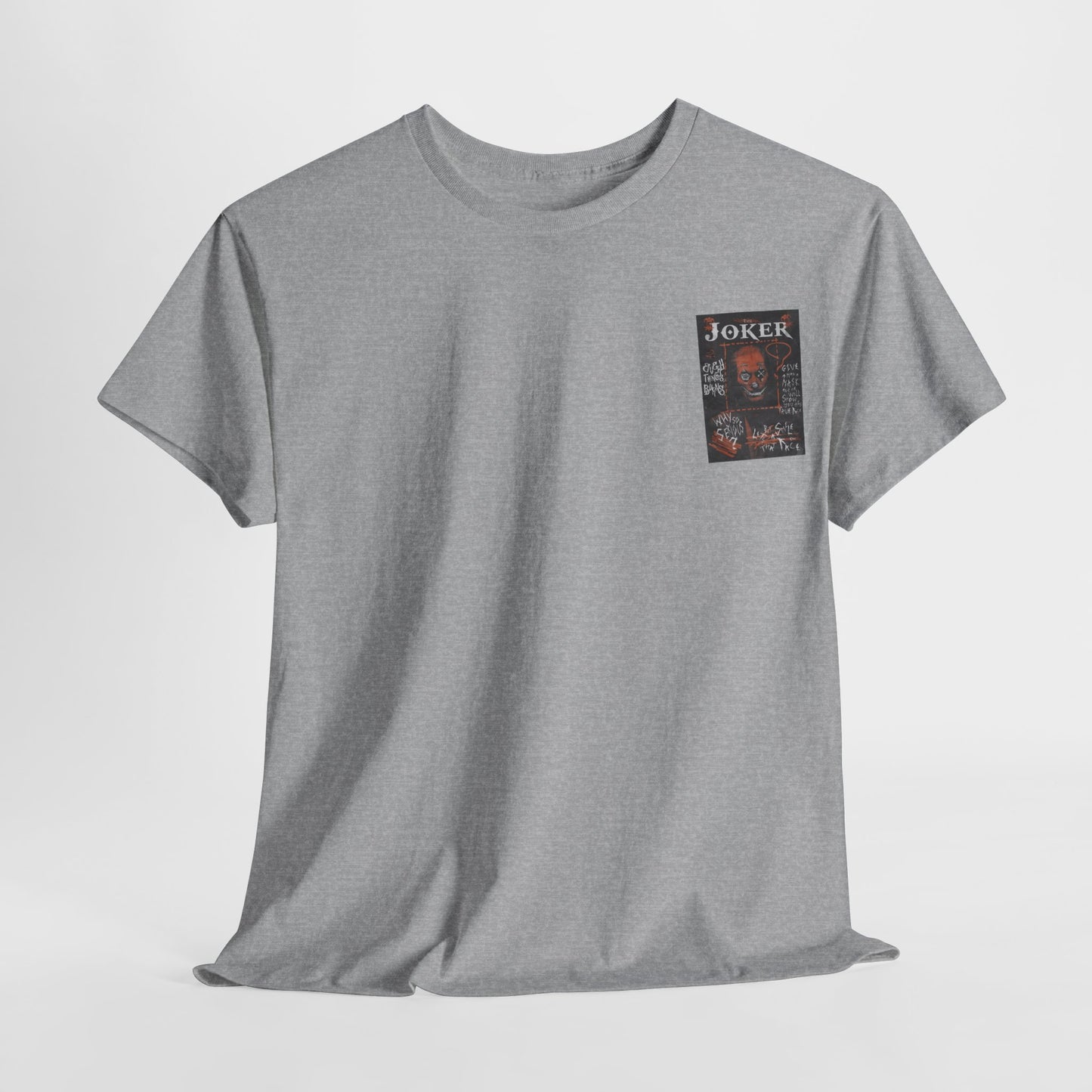 Joker Minimal Retro Poster Design Unisex Heavy Cotton Tee - Casual Streetwear for Fans - Roe Creation