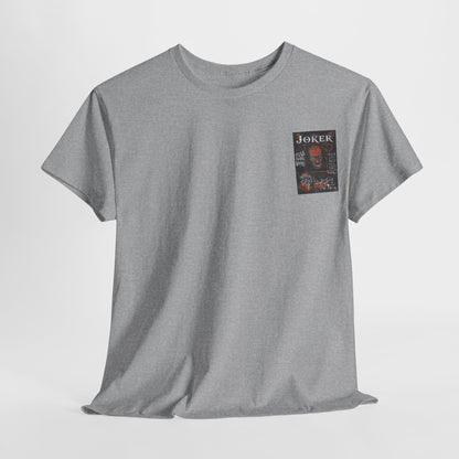 Joker Minimal Retro Poster Design Unisex Heavy Cotton Tee - Casual Streetwear for Fans - Roe Creation