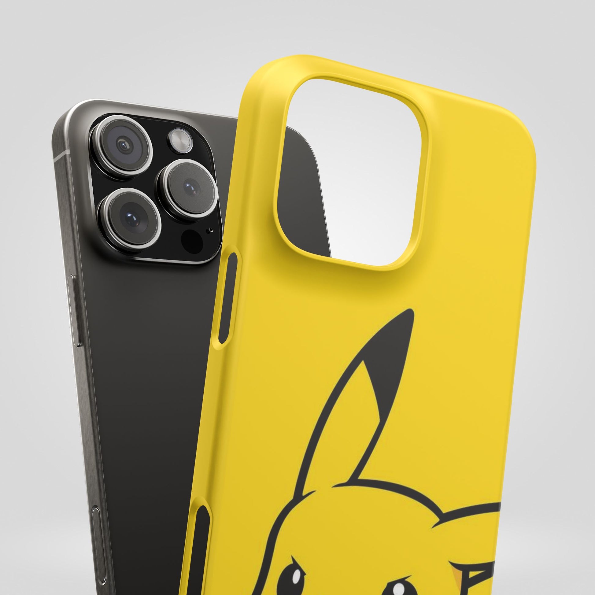 Pikachu Phone Case, Pokemon Phone Case, Snap Cases, Cartoon, Yellow, iPhone, Samsung - Roe Creation