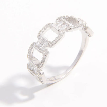 925 Sterling Silver Zircon Cutout Ring - Roe Creation
