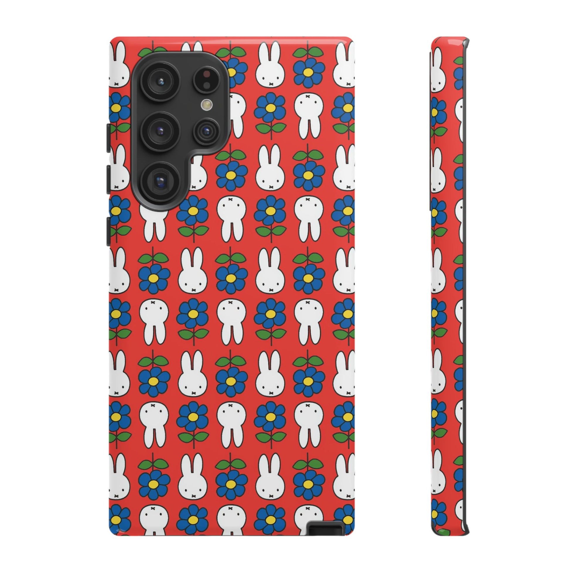 Cute Miffy Floral Phone Case - Tough Protection with Fun Design, iPhone, Samsung - Roe Creation