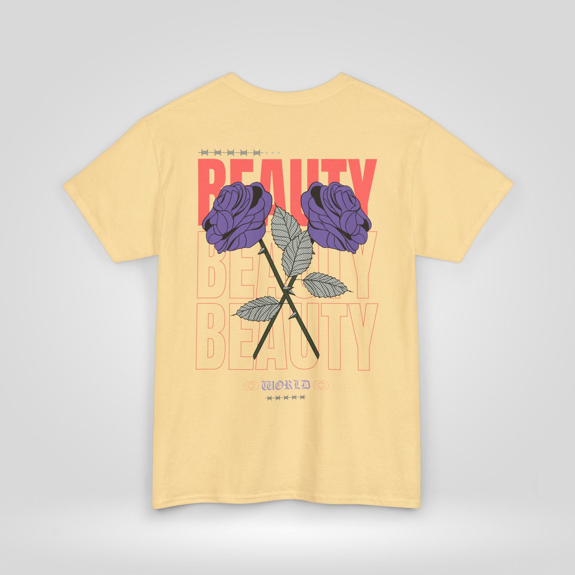 Beautiful Blooms Unisex Heavy Cotton Tee - Flower Graphics, Stylish Shirt, Gift for Her, Trendy Casual Wear, Art Lover Apparel - Roe Creation