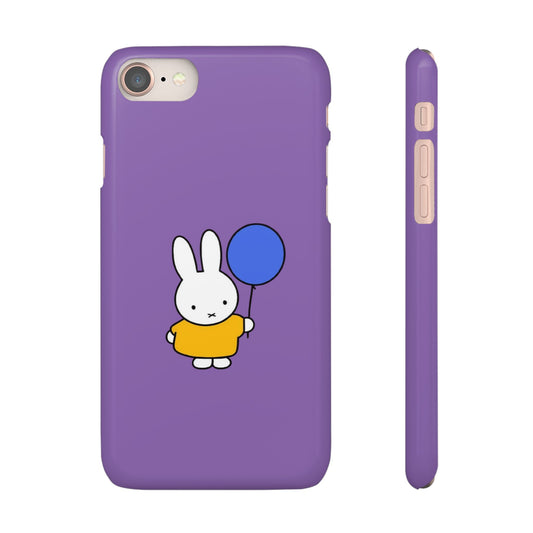 Miffy Phone Case, iPhone, Samsung Snap Case - Cartoon Fun Purple Phone Accessory for Kids and Adults.
