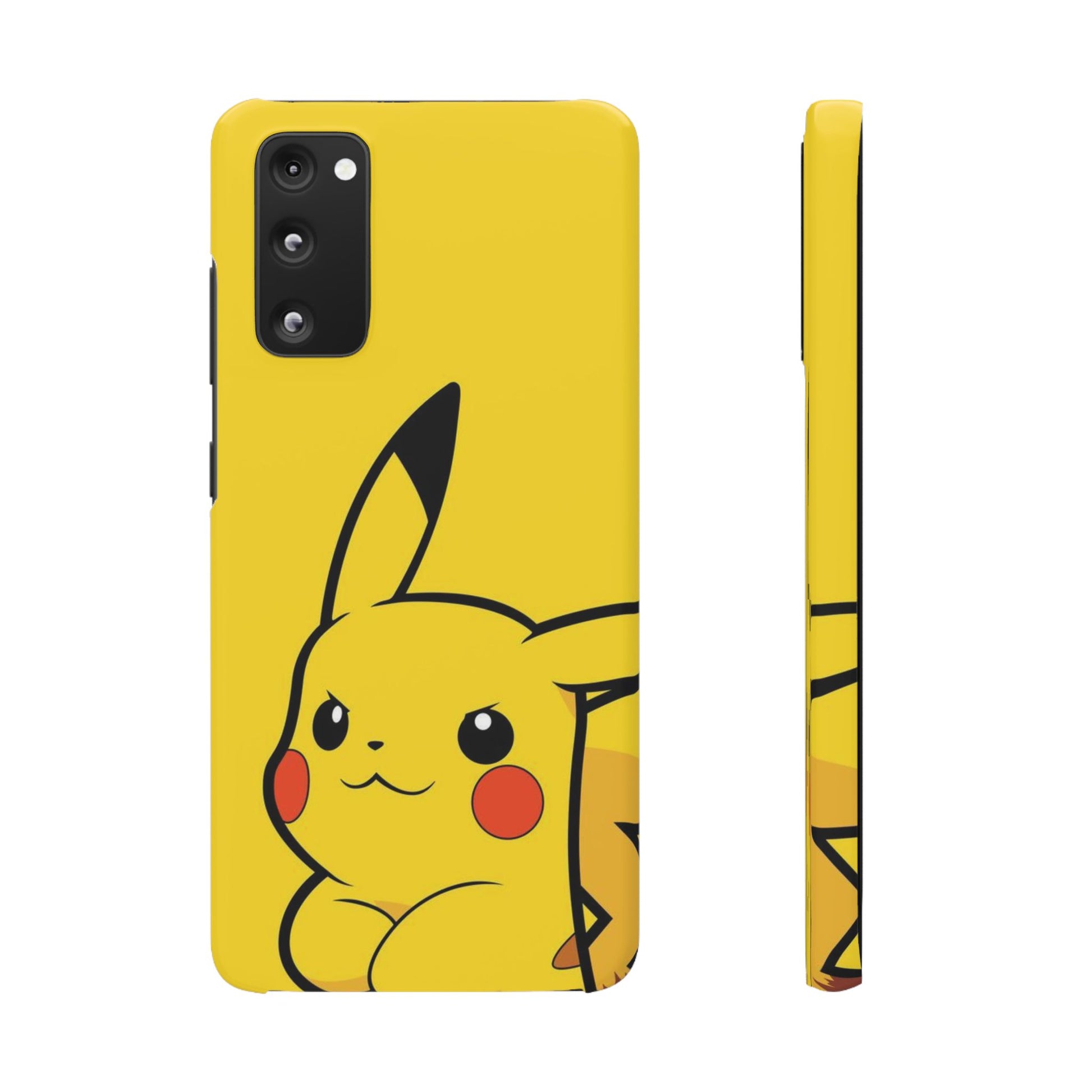 Pikachu Phone Case, Pokemon Phone Case, Snap Cases, Cartoon, Yellow, iPhone, Samsung - Roe Creation