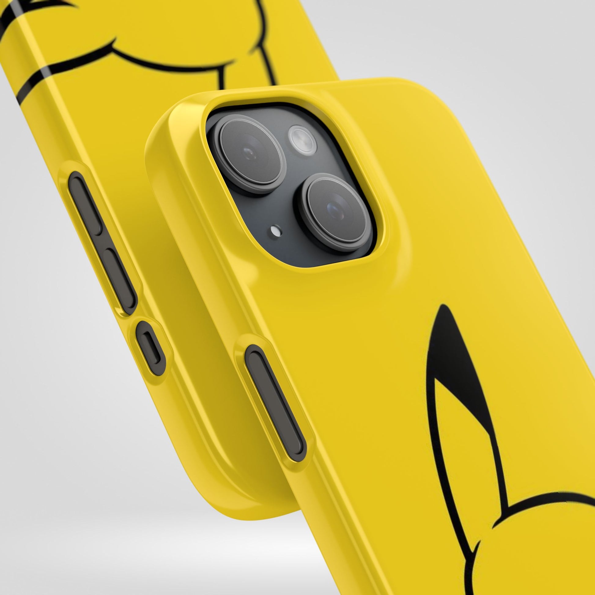 Pikachu Phone Case, Pokemon Phone Case, Snap Cases, Cartoon, Yellow, iPhone, Samsung - Roe Creation