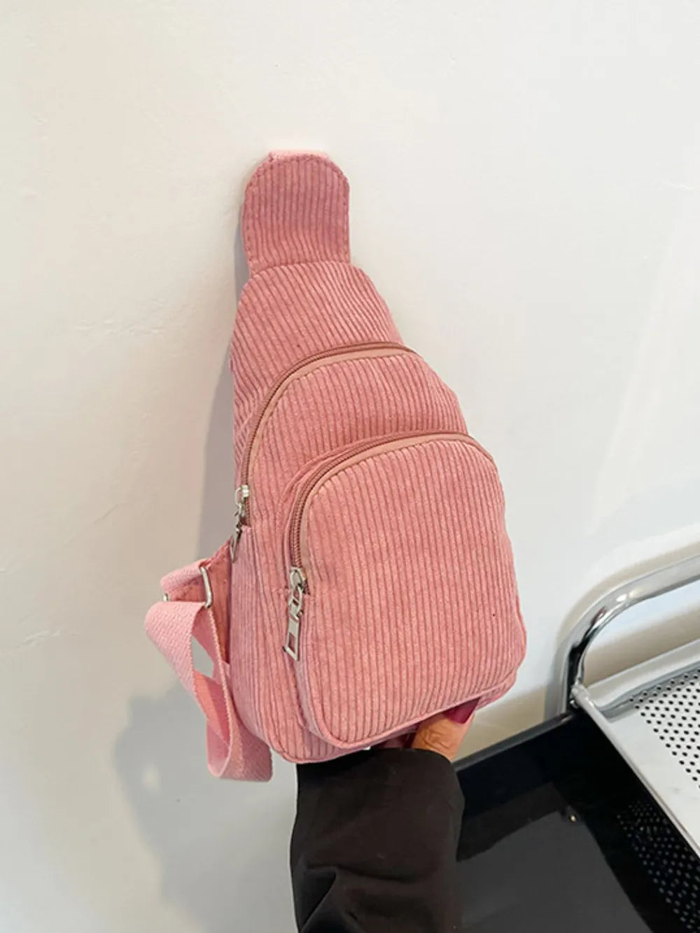 Corduroy Solid Colour Crossbody Bag - Roe Creation