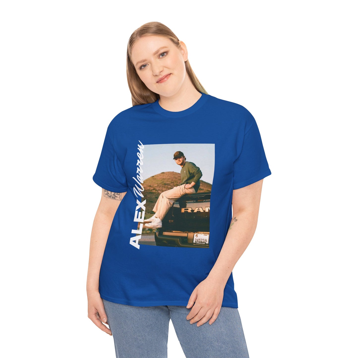 Alex Warren Unisex Heavy Cotton Tee - Stylish Retro Graphic T-Shirt for Men & Women