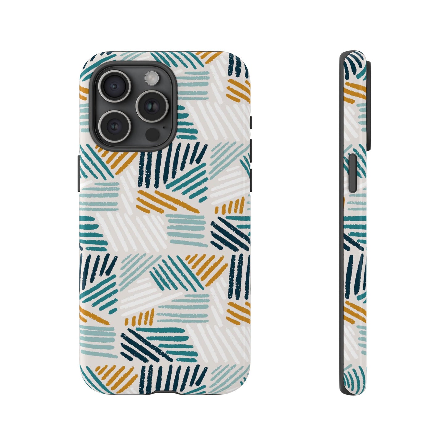 Stylish Tough Phone Case with Geometric Design