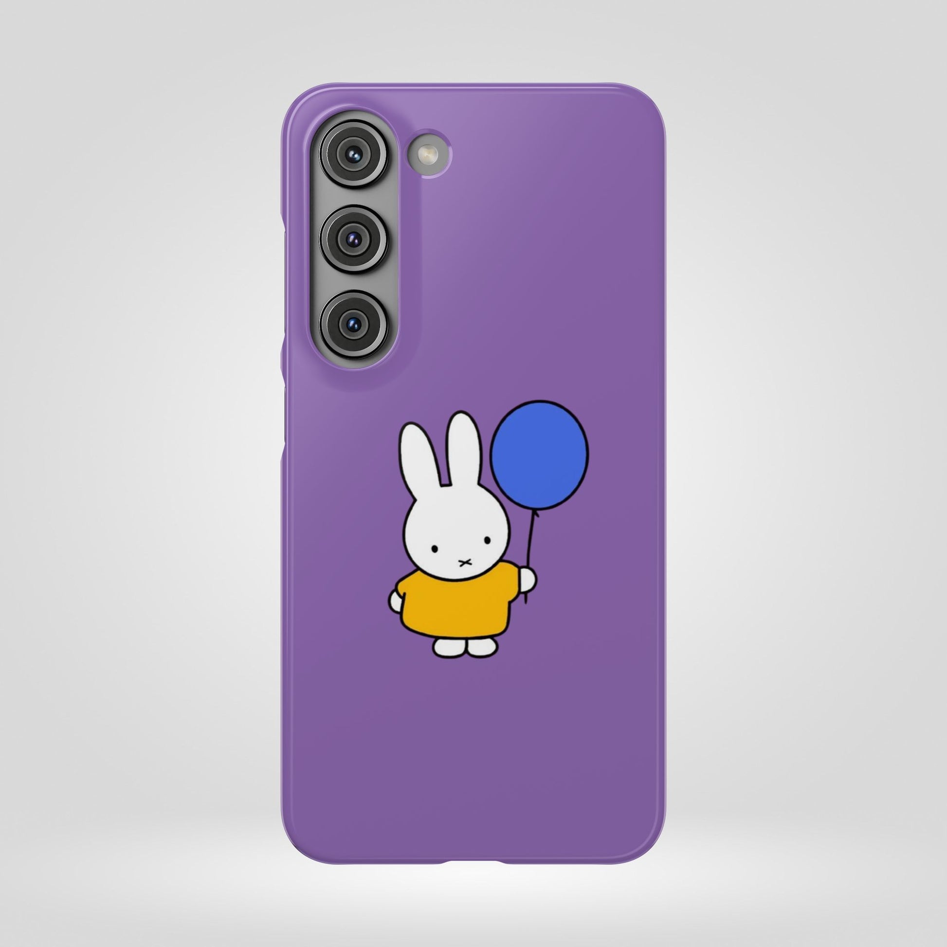 Miffy Phone Case, iPhone, Samsung Snap Case - Cartoon Fun Purple Phone Accessory for Kids and Adults - Roe Creation