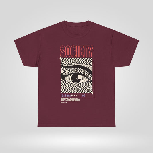 Society Unisex Heavy Cotton Tee - Future Vision Graphic Tee