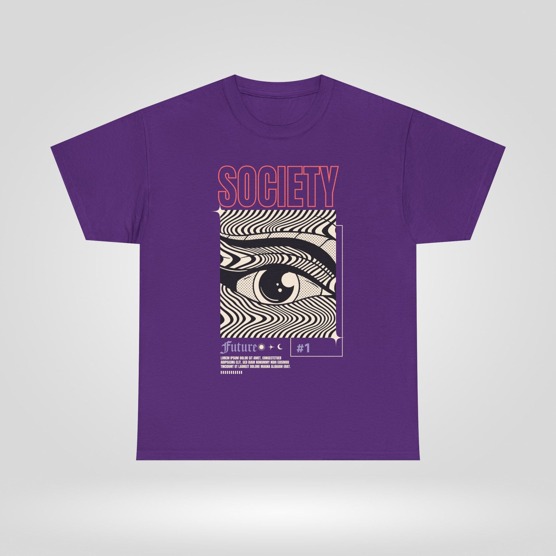 Society Unisex Heavy Cotton Tee - Future Vision Graphic Tee - Roe Creation