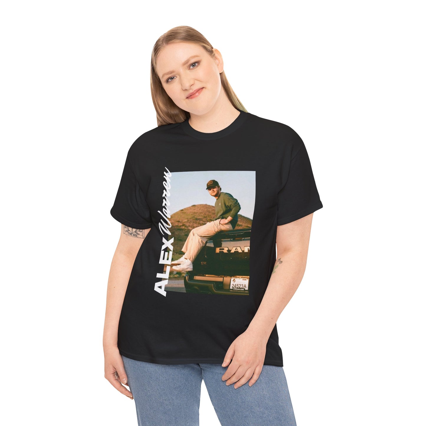 Alex Warren Unisex Heavy Cotton Tee - Stylish Retro Graphic T-Shirt for Men & Women