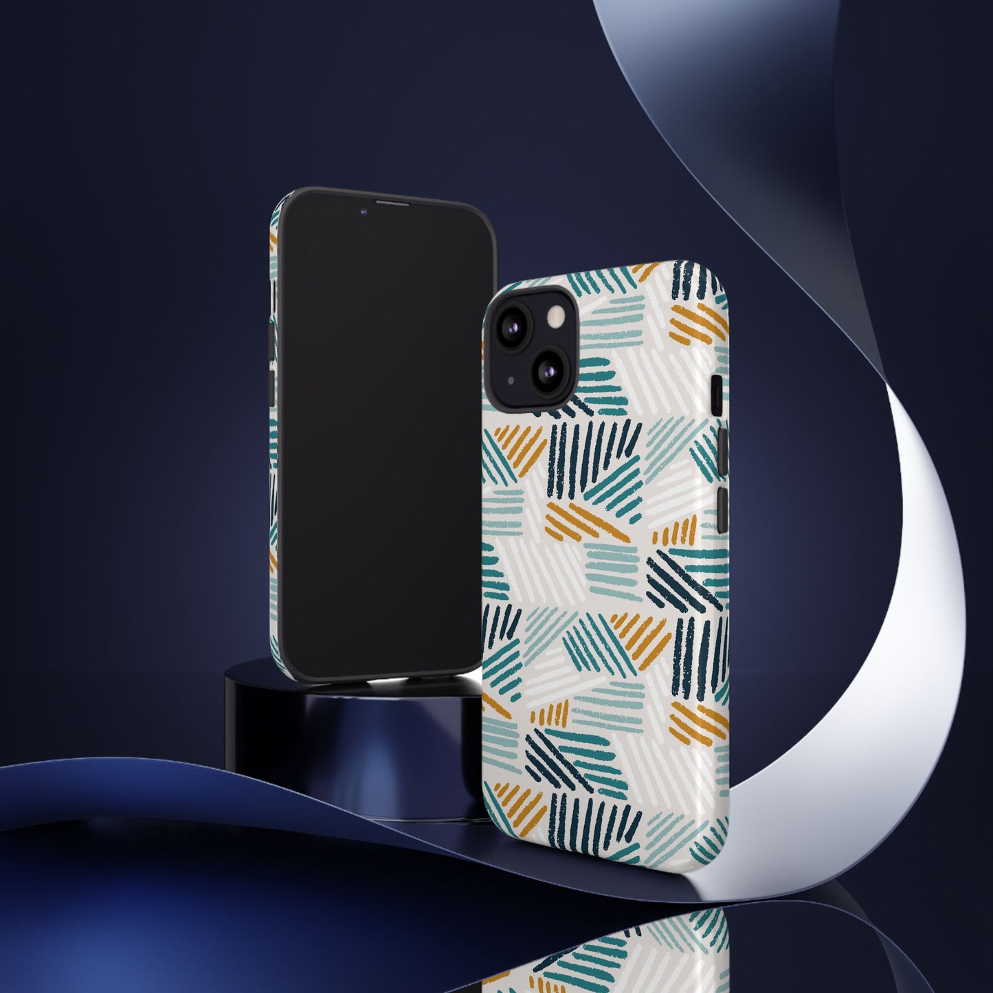Stylish Tough Phone Case with Geometric Design