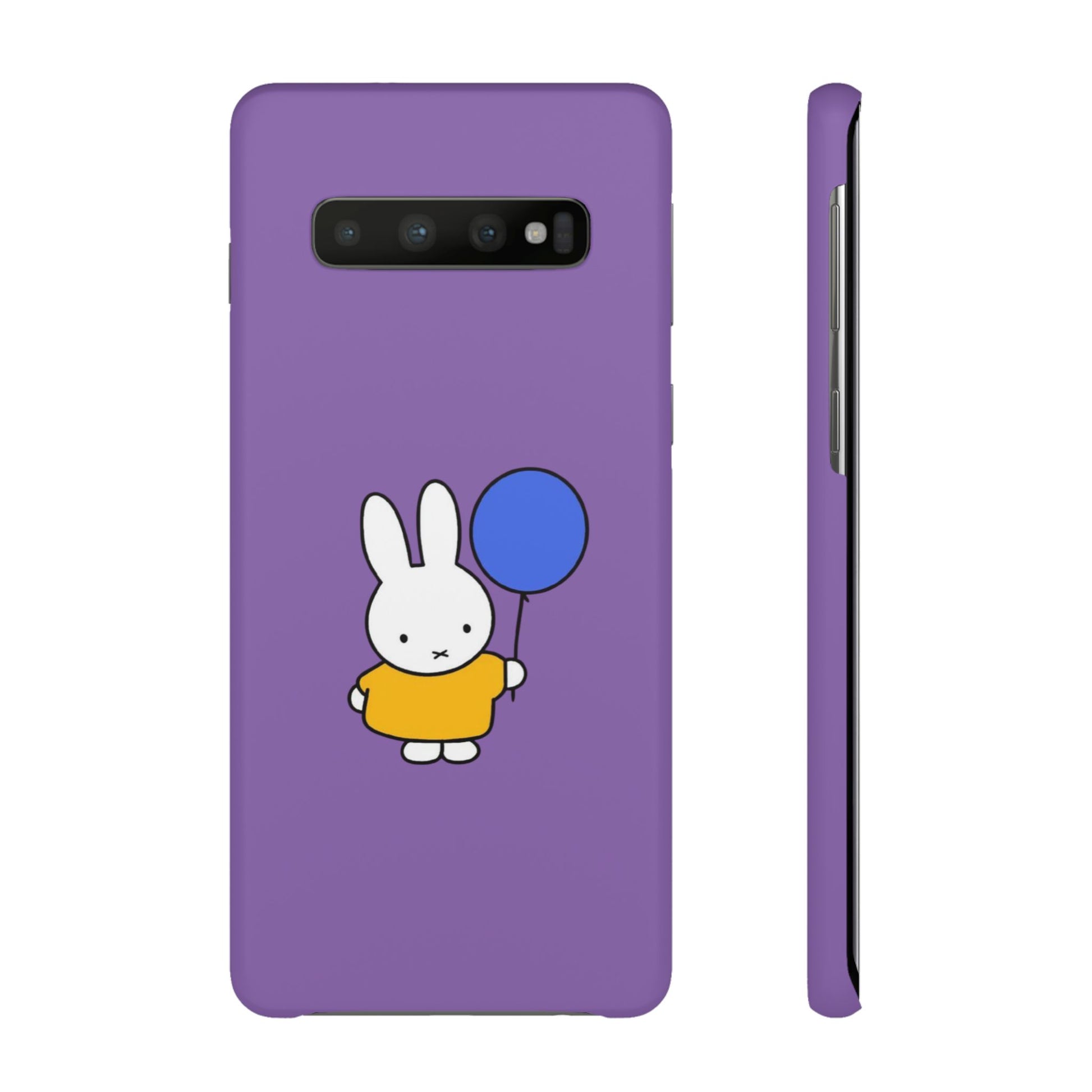 Miffy Phone Case, iPhone, Samsung Snap Case - Cartoon Fun Purple Phone Accessory for Kids and Adults - Roe Creation