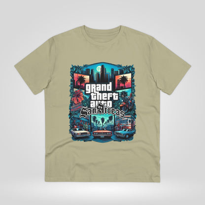 Retro GTA-Inspired Unisex T-Shirt, Gamer Gift, Casual Wear, Streetwear, Urban Style, Cool Graphic Tee - Roe Creation