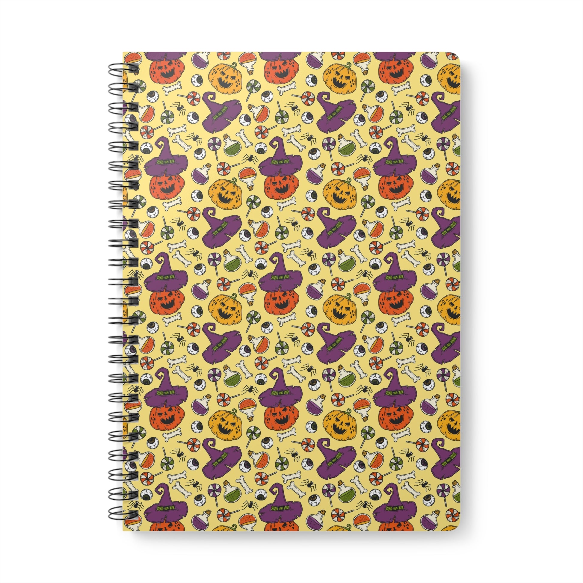 Halloween Themed Notebook for Gift, Pumpkin Patterned (A5)