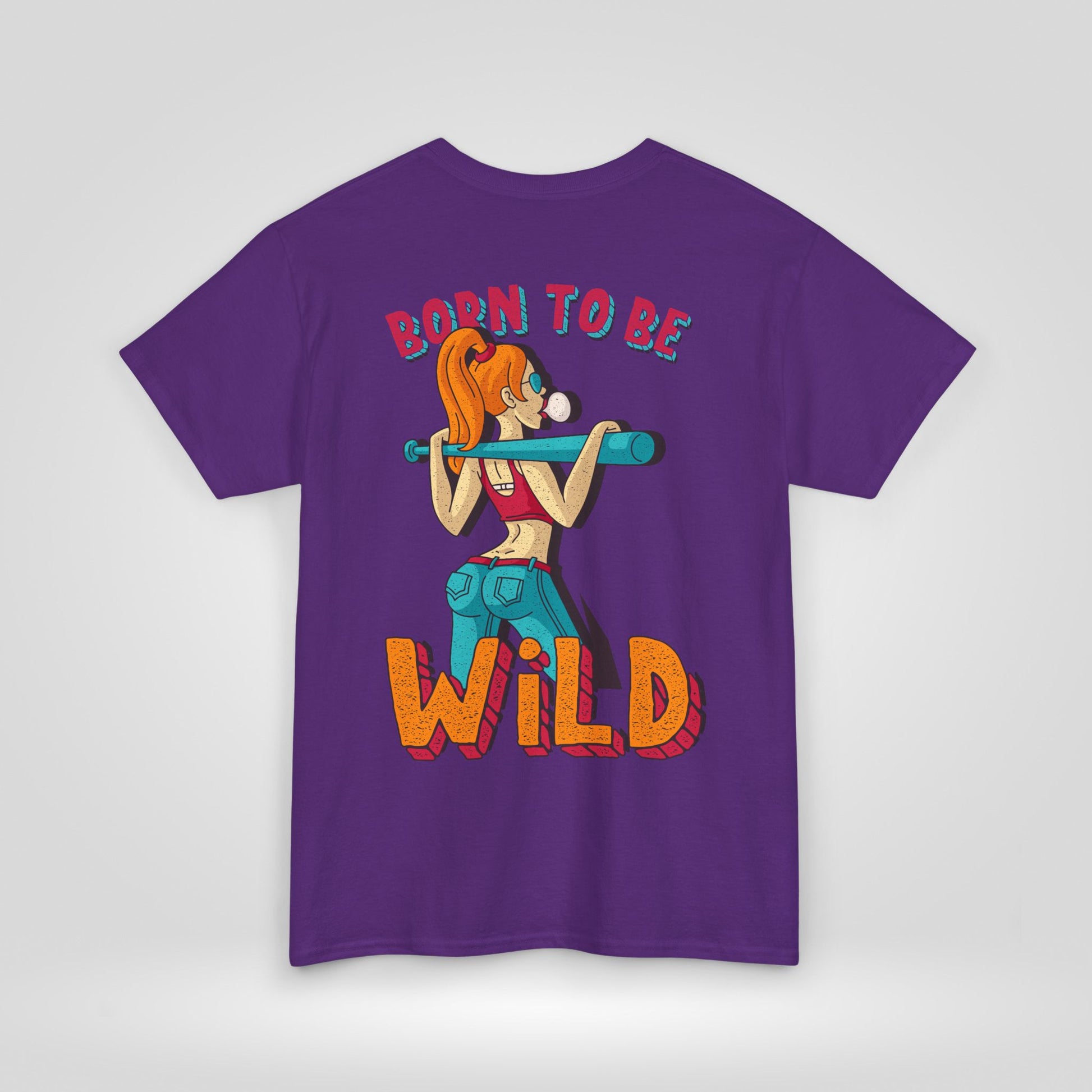 Born to Be Wild Unisex Heavy Cotton Tee, Fun Graphic Shirt, Adventure Tee, Gift for Nature Lovers, Casual Wear, Festival Top, Summer Fashion - Roe Creation