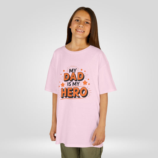 Kids 'My Dad is My Hero' Tee - Perfect Gift for Father's Day.