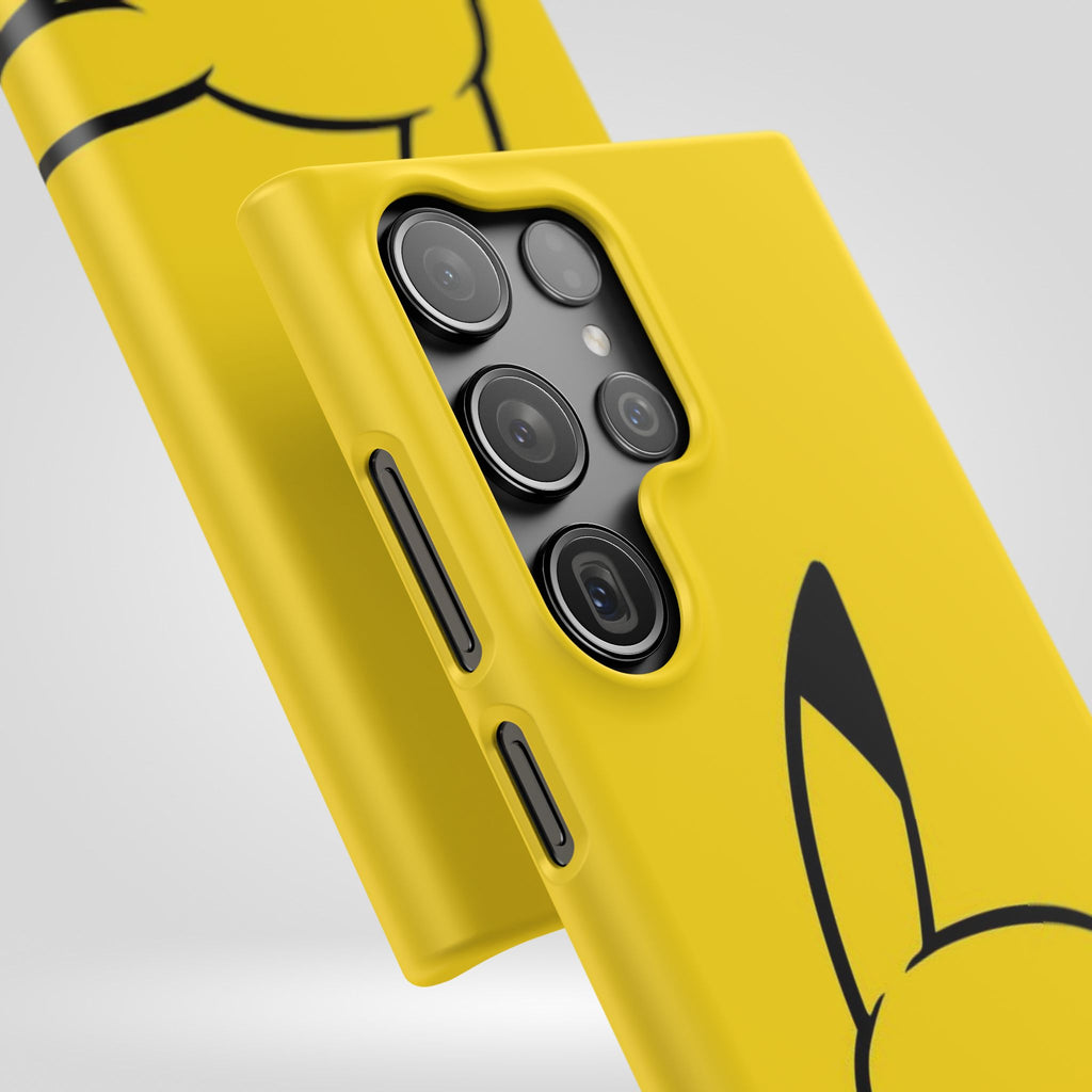 Pikachu Phone Case, Pokemon Phone Case, Snap Cases, Cartoon, Yellow, iPhone, Samsung - Roe Creation