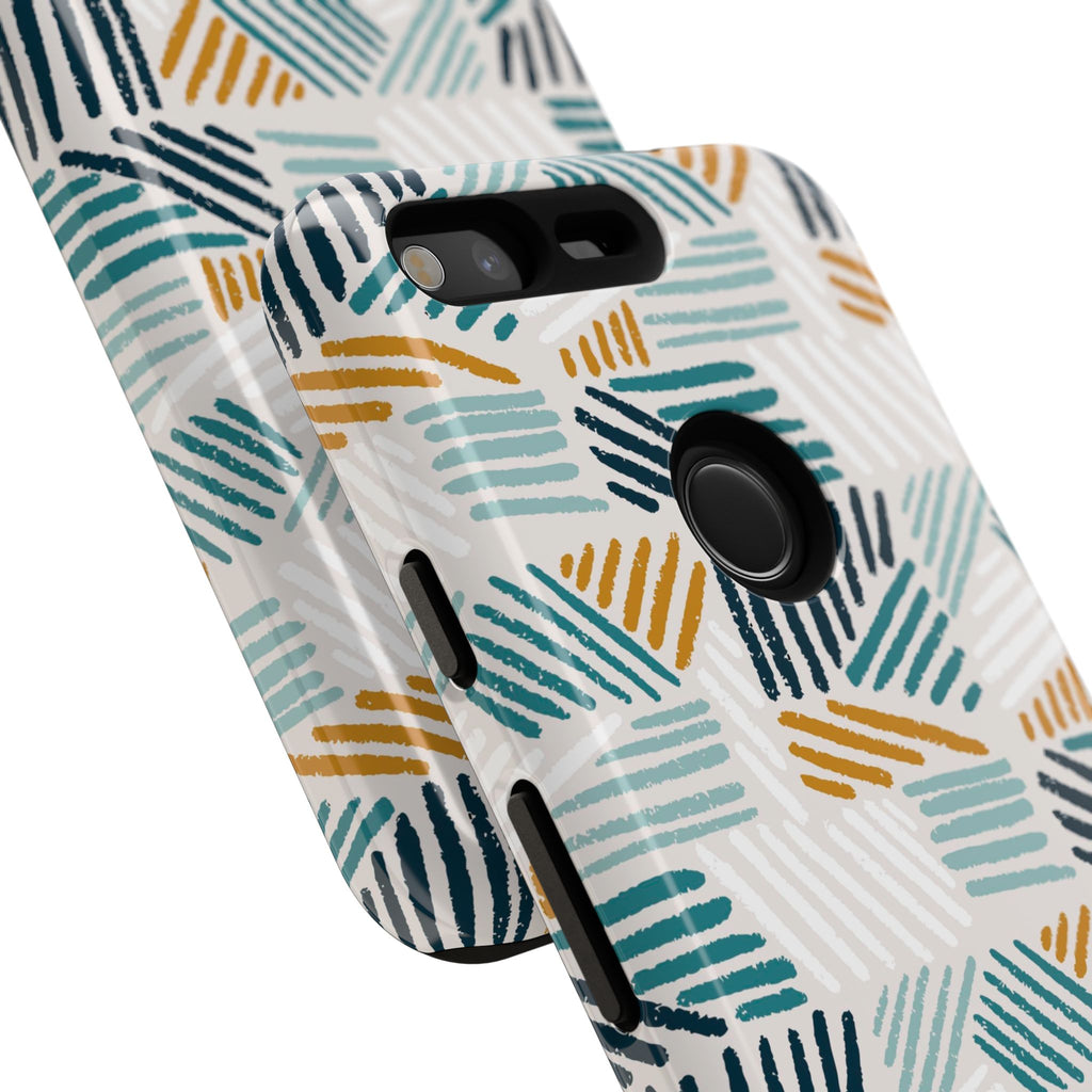 Stylish Tough Phone Case with Geometric Design - Roe Creation