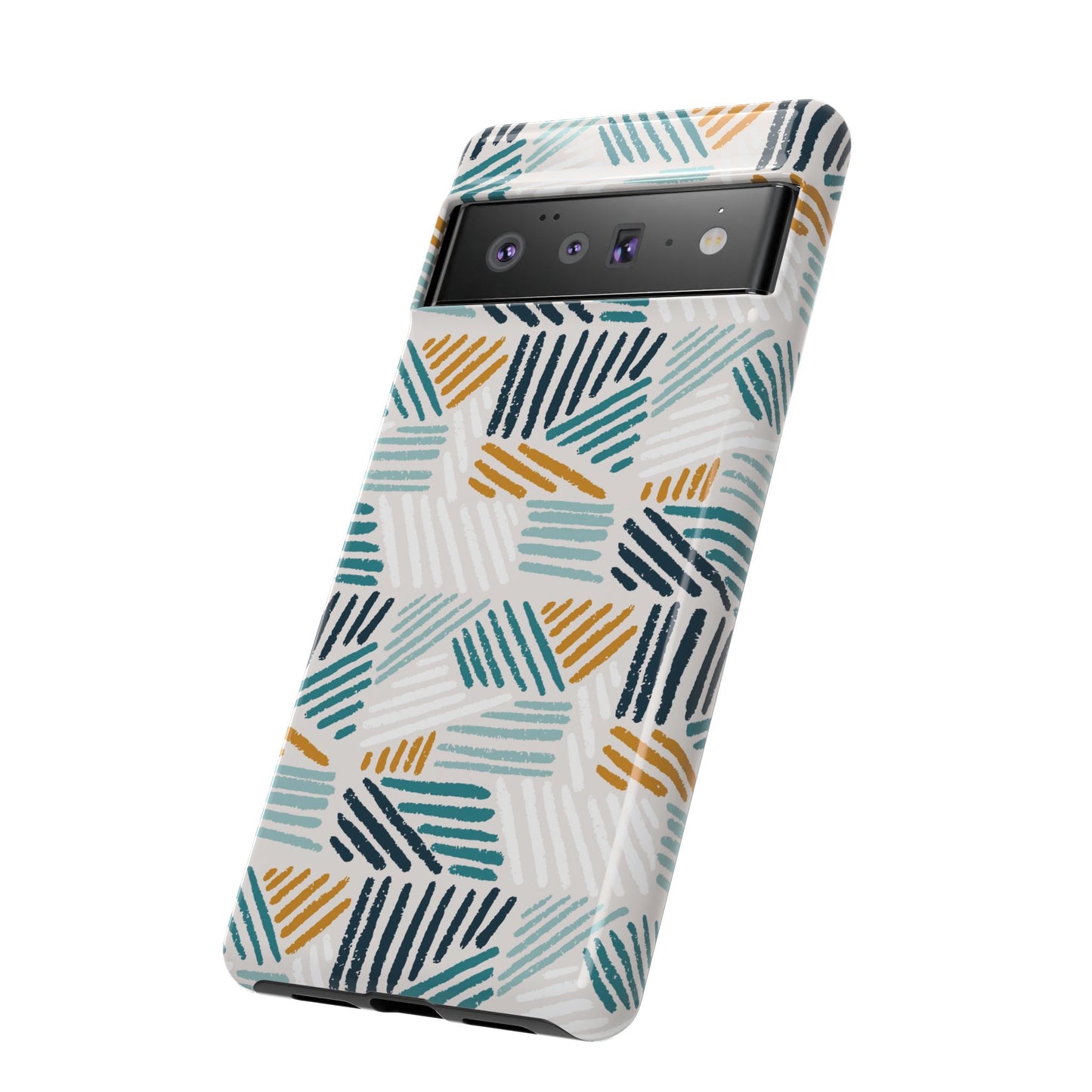 Stylish Tough Phone Case with Geometric Design
