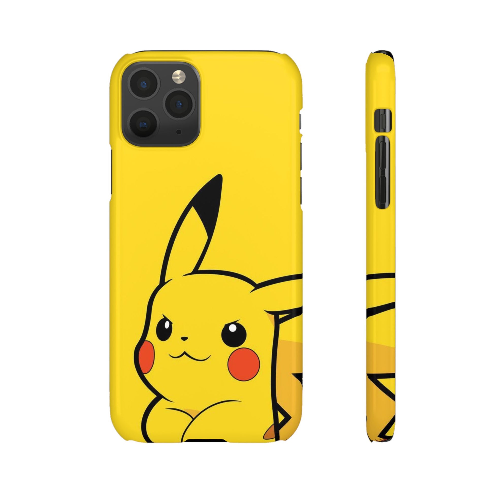 Pikachu Phone Case, Pokemon Phone Case, Snap Cases, Cartoon, Yellow, iPhone, Samsung - Roe Creation