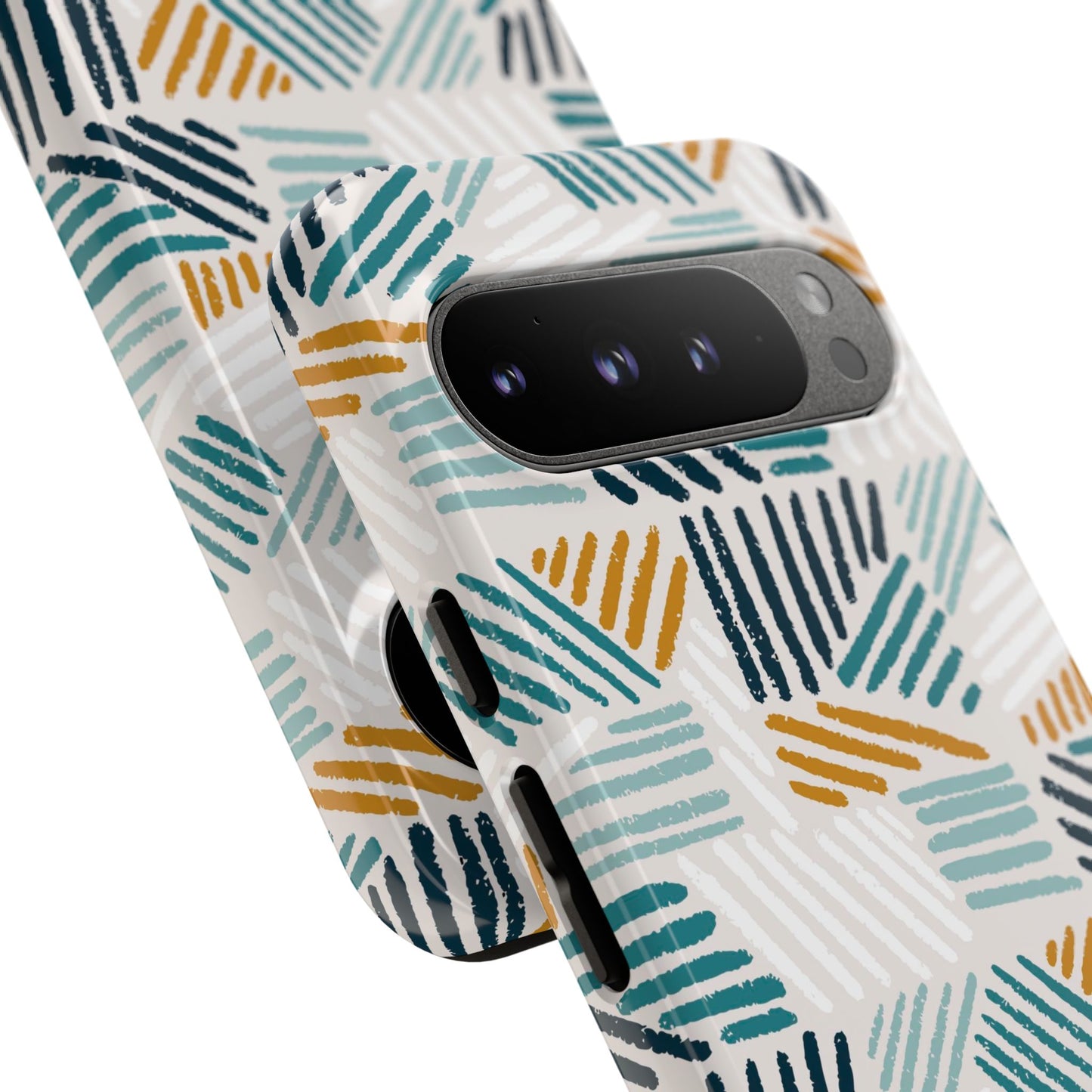 Stylish Tough Phone Case with Geometric Design