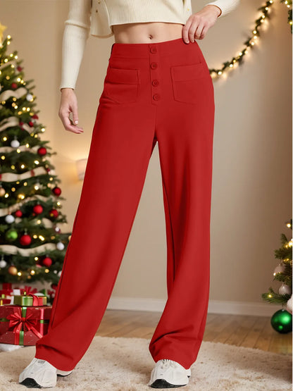 High Waist Wide Leg Pants - Roe Creation