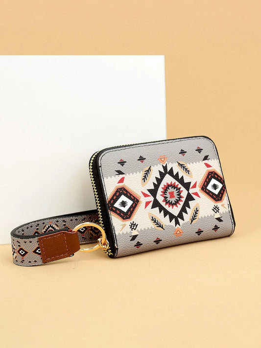 Geometric PU Leather Wallet - Roe Creation