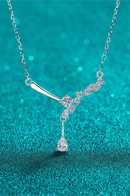 1 Carat Moissanite 925 Sterling Silver Necklace - Roe Creation