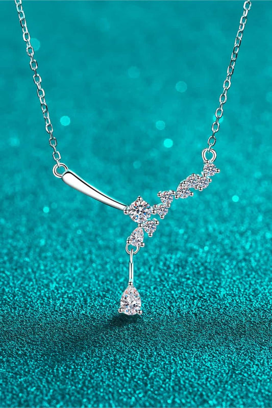 1 Carat Moissanite 925 Sterling Silver Necklace - Roe Creation