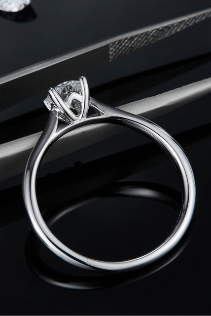 Moissanite 925 Sterling Silver Solitaire Ring - Roe Creation