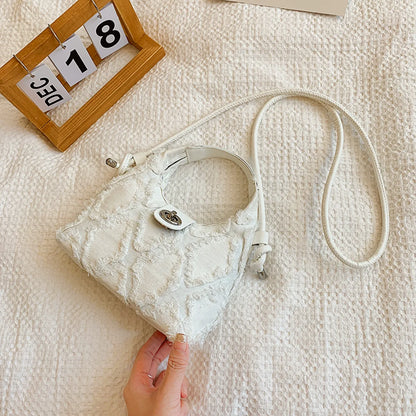 Quilted Raw Hem Mini Crossbody Bag - Roe Creation