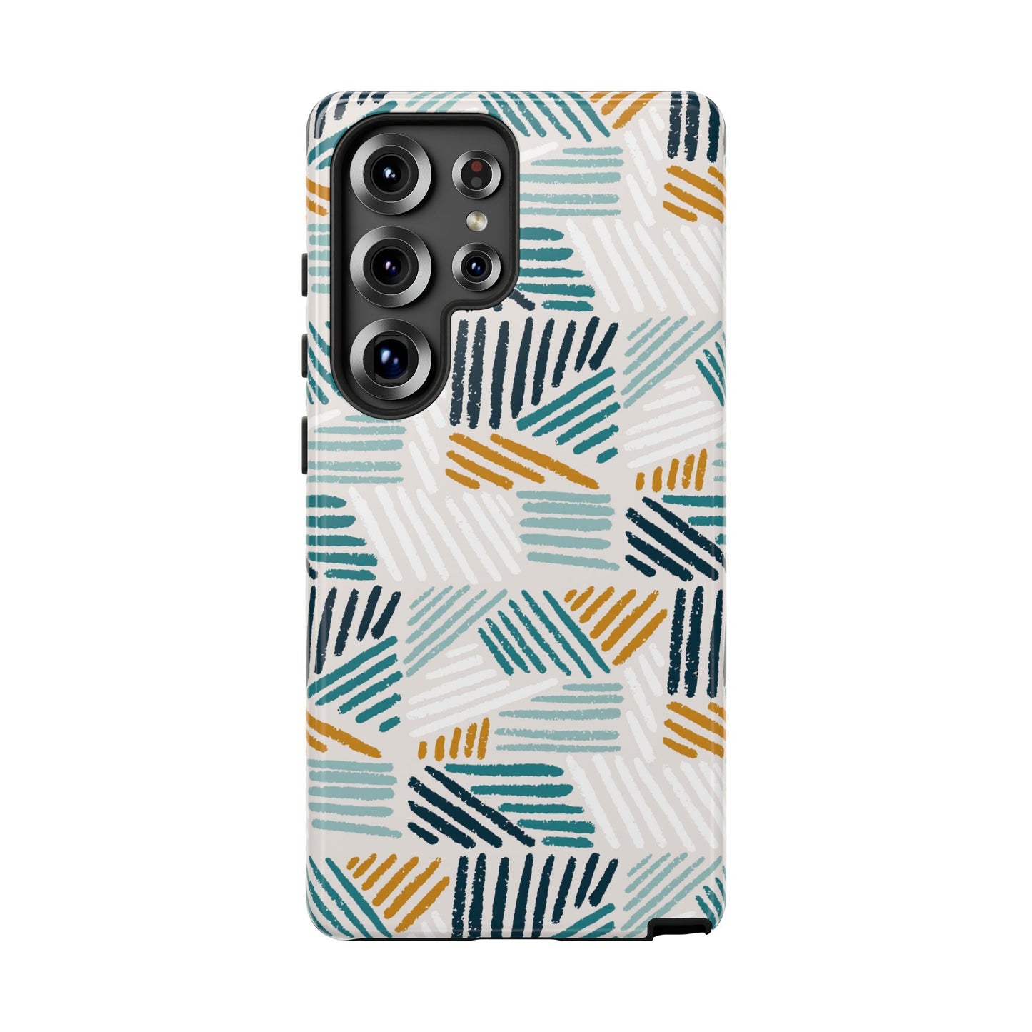 Stylish Tough Phone Case with Geometric Design