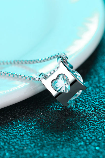 1 Carat Moissanite 925 Sterling Silver Chain Necklace - Roe Creation